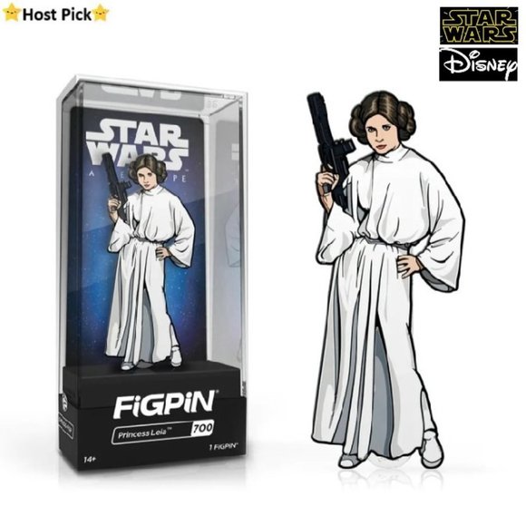 Star Wars Jewelry - STAR WARS 'A New Hope' Princess Leia Fig Pin 700 in Collectible Display Case NWT